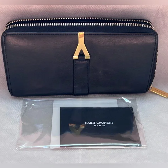 Yves Saint Laurent Ligne Y Leather Wallet - Picture 9 of 10